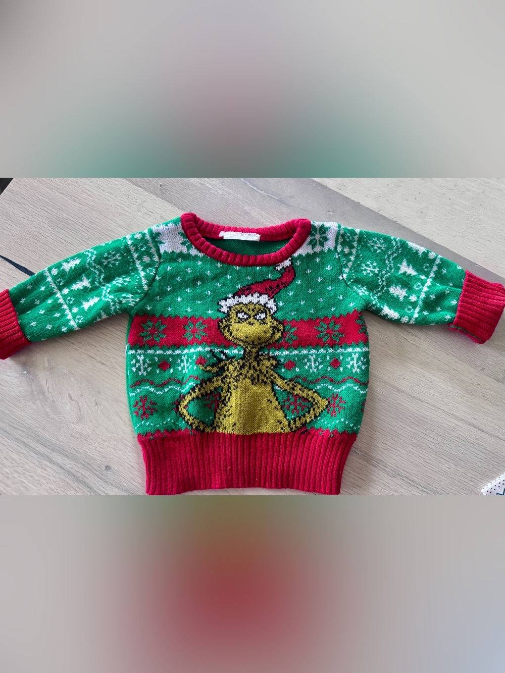 Kids Green & Red Grinch Holiday Sweater
